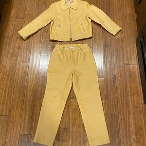 Leather jacket and pants, vintage set